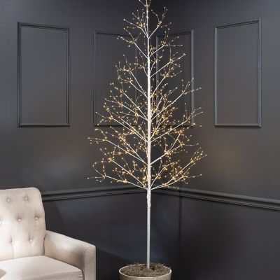 Everlasting Glow 7 ft. White PVC Wrapped Lighted Tree with 840