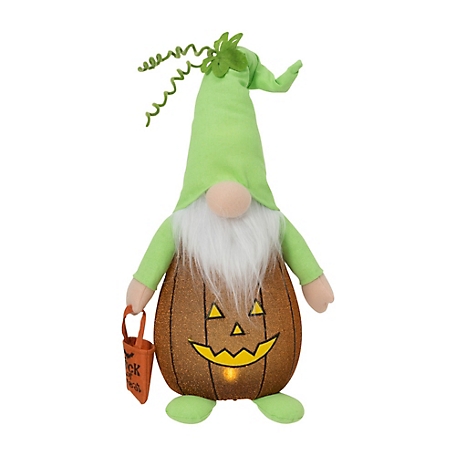 GIL 21.66 in. Lighted Plush Halloween Pumpkin Gnome
