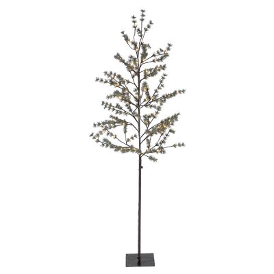 Everlasting Glow 7 ft. Pre-Lit Electric Icy Pine Artificial Tree, Warm White LED Lights