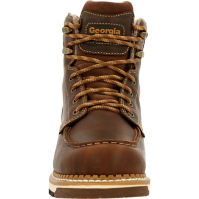 Image showing 3 th Georgia Boot Men's AMP LT Moc Toe Wedge Work Boots, 6 in.