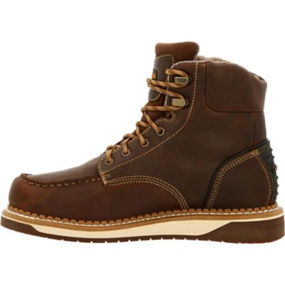 Image showing 4 th Georgia Boot Men's AMP LT Moc Toe Wedge Work Boots, 6 in.