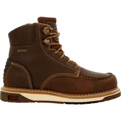 Image showing 6 th Georgia Boot Men's AMP LT Moc Toe Wedge Work Boots, 6 in.