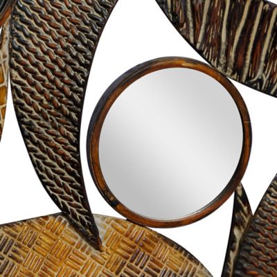 Image showing  Beige Metal Contemporary Ornamental Wall Decor, 1 in. x 24 in. x 40 in.