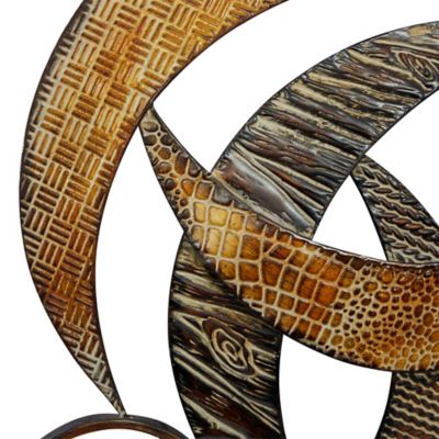 Image showing  Beige Metal Contemporary Ornamental Wall Decor, 1 in. x 24 in. x 40 in.