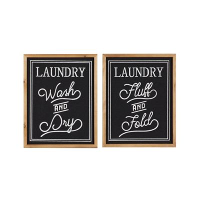 Image showing  Black Wood Farmhouse Words and Text Wall Decor, 13 in., 16 in., 2 pc.