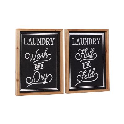 Image showing  Black Wood Farmhouse Words and Text Wall Decor, 13 in., 16 in., 2 pc.