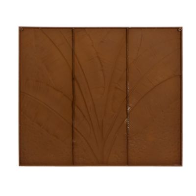 Image showing  Blue Metal Coastal Leaves Wall Decor, 43 in. x 1 in. x 37 in.