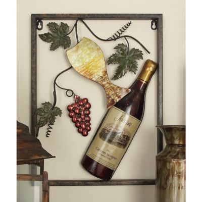 Image showing  Multicolor Metal Traditional Food and Drink Wall Decor, 18 in., 14 in., 4 pc.