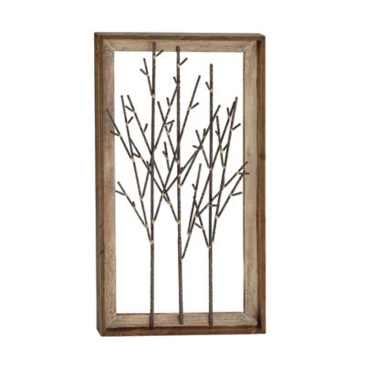 Image showing  Brown Metal Contemporary Nature Wall Decor, 20 in. x 36 in.