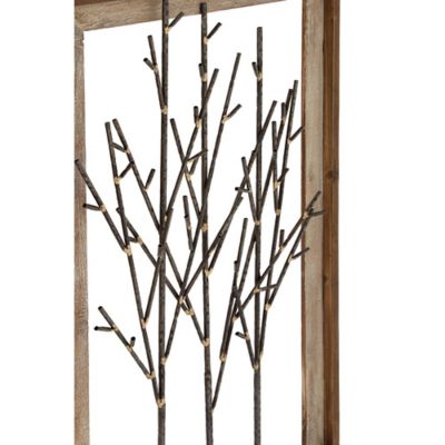 Image showing  Brown Metal Contemporary Nature Wall Decor, 20 in. x 36 in.