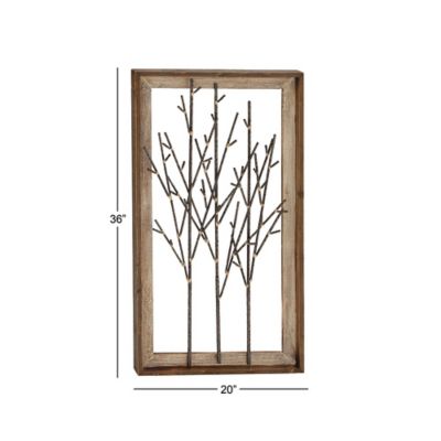 Image showing  Brown Metal Contemporary Nature Wall Decor, 20 in. x 36 in.