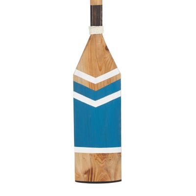 Image showing 3 th Harper & Willow Wood Coastal Paddle Wall Decor, 7 in. x 2 in. x 58 in., Blue