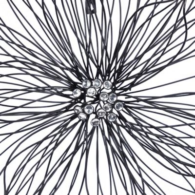 Image showing  Black Metal Modern Flowers Wall Decor, 26 in. x 26 in.