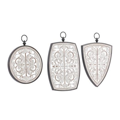 Image showing  White Wood Farmhouse Abstract Wall Decor, 23 in., 24 in., 19 in., 3 pc.