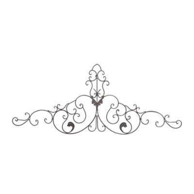 Image showing  Brown Metal Rustic Ornamental Wall Decor, 59 in. x 1 in. x 24 in.