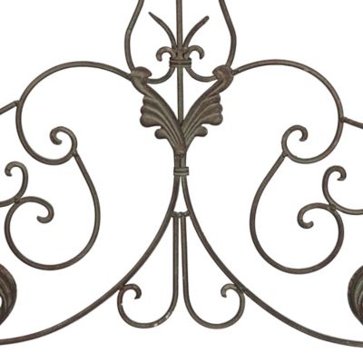 Image showing  Brown Metal Rustic Ornamental Wall Decor, 59 in. x 1 in. x 24 in.