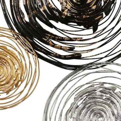 Image showing  Gold Metal Contemporary Abstract Wall Decor, 42 in. x 27 in.