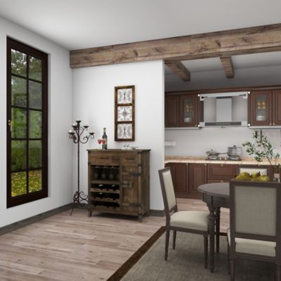 Image showing 9 th Harper & Willow Brown Metal Rustic Ornamental Wall Decor, 14 in. x 36 in.