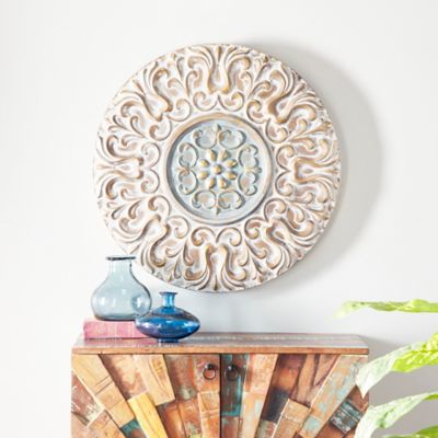 Harper & Willow Gold Metal Eclectic Ornamental Wall Decor, 32 in. x 2 in. x 32 in.