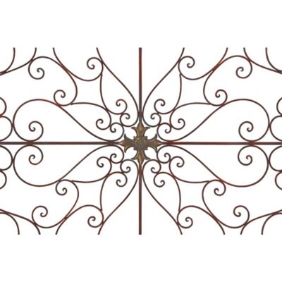 Image showing  Brown Metal Rustic Ornamental Wall Decor, 42 in. x 42 in.