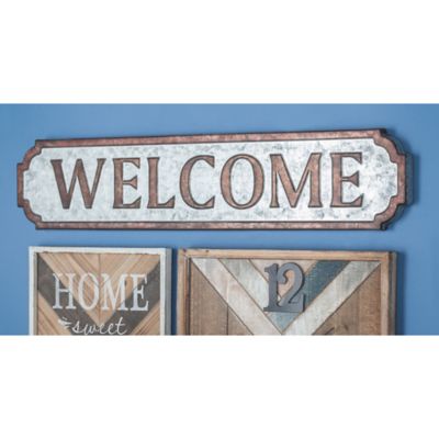 Harper & Willow Brown Metal Farmhouse Words and Text Wall Decor, 37 in. x 1 in. x 7 in.