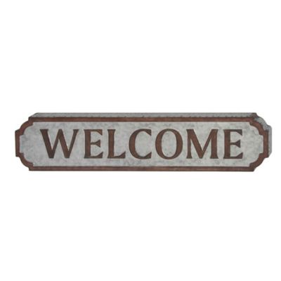 Image showing  Brown Metal Farmhouse Words and Text Wall Decor, 37 in. x 7 in.
