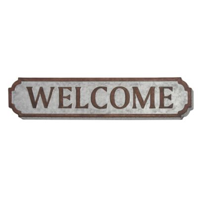 Image showing  Brown Metal Farmhouse Words and Text Wall Decor, 37 in. x 7 in.