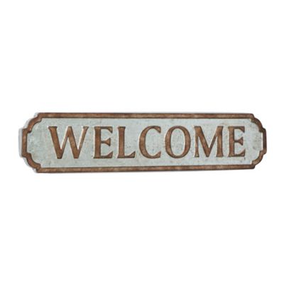 Image showing  Brown Metal Farmhouse Words and Text Wall Decor, 37 in. x 7 in.