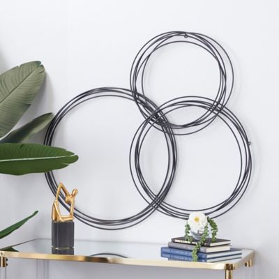Cosmoliving by Cosmopolitan Metal Contemporary Abstract Circles Wall Decor, 41.5 in. x 36 in.