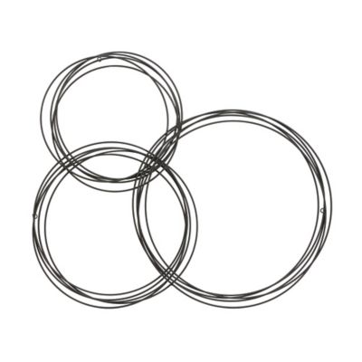 Image showing  Metal Contemporary Abstract Circles Wall Decor, 41.5 in. x 36 in.