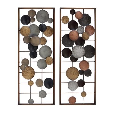 Image showing  Multicolor Metal Contemporary Abstract Wall Decor, 2 pc.