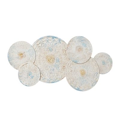 Image showing  White Wood Farmhouse Abstract Wall Decor, 47 in. x 2 in. x 24 in.