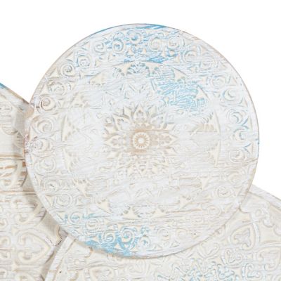 Image showing  White Wood Farmhouse Abstract Wall Decor, 47 in. x 2 in. x 24 in.