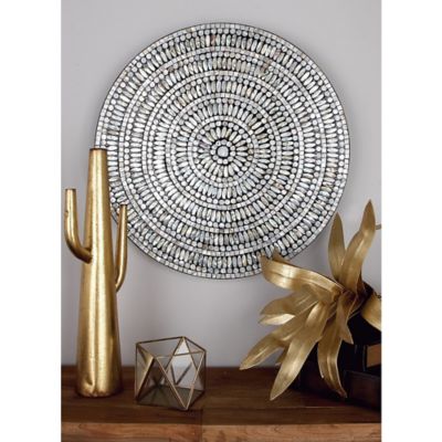 Harper & Willow Tan Shell Coastal Ornamental Wall Decor, 27 in. x 3 in. x 27 in.