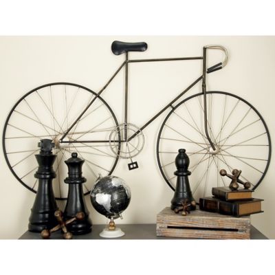 Harper & Willow Black Metal Vintage Transportation Wall Decor, 59 in. x 37 in.