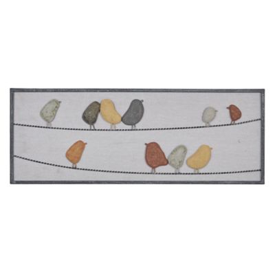 Image showing  Multicolor Metal Contemporary Birds Wall Decor, 32 in. x 1 in. x 12 in.