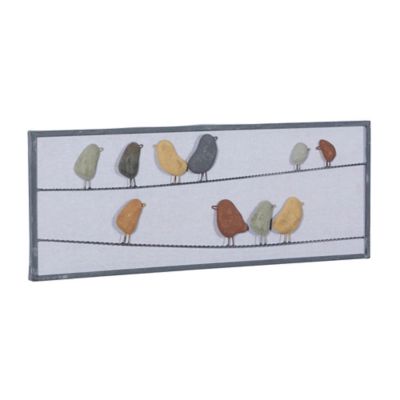 Image showing  Multicolor Metal Contemporary Birds Wall Decor, 32 in. x 1 in. x 12 in.