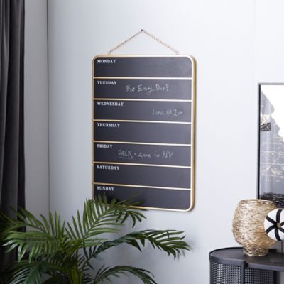 Harper & Willow Black Wood Contemporary Words and Text Wall Decor, 24 in. x 1 in. x 32 in.