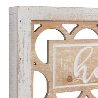 Image showing  Wood Farmhouse Words and Text Wall Decor, 12.2 in. L x 2 in. W x 7 in. H, 2 pc.