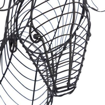 Image showing  Black Metal Industrial Deer Wall Decor, 22 in. x 9 in. x 24 in.