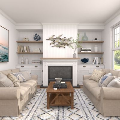 Image showing  Metal Coastal Flying Birds Wall Decor, 48 in. x 2.5 in. x 23 in.