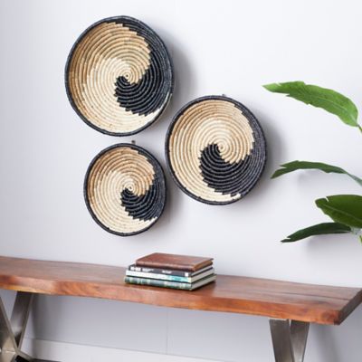 Harper & Willow Brown Seagrass Bohemian Abstract Wall Decor, 3 pc.