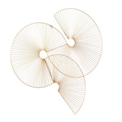 Image showing  Gold Metal Half Moon Sunburst Wall Decor, 23 in. x 3 in. x 23 in.