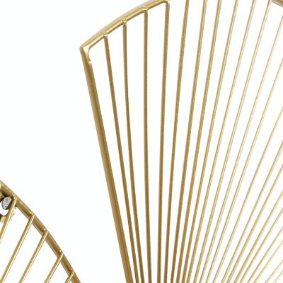 Image showing  Gold Metal Half Moon Sunburst Wall Decor, 23 in. x 3 in. x 23 in.