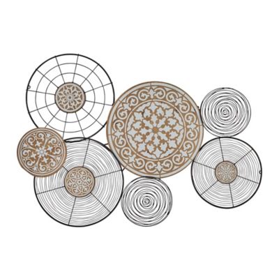 Image showing  Black Metal Eclectic Abstract Wall Decor, 41 in. x 25 in. x 28 in.