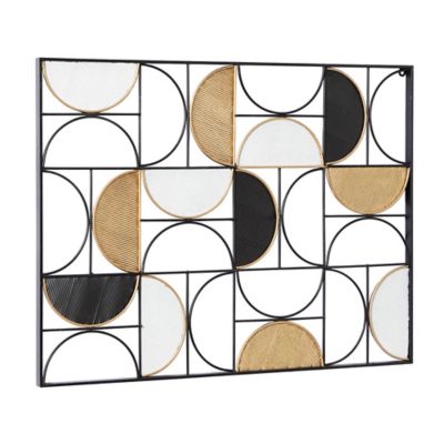 Image showing  Black Metal Contemporary Abstract Wall Decor, 30 in. x 40 in.