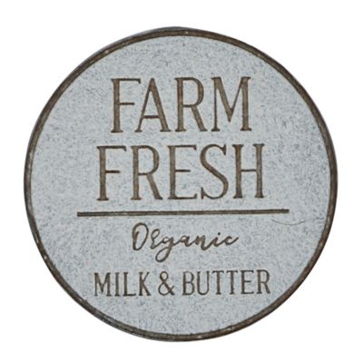 Image showing  Beige Metal Farmhouse Words and Text Wall Decor, 16 in. x 1 in. x 16 in.