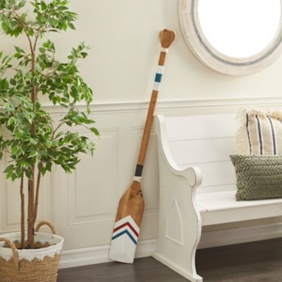 Harper & Willow Wood Coastal Paddle Wall Decor, 7 in. x 2 in. x 58 in., Gray