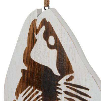 Image showing  White Wood Coastal Fish Wall Decor, 22 in., 26 in., 30 in., 3 pc.