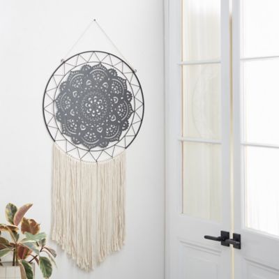 Harper & Willow Metal and Cotton Contemporary Dreamcatcher, 63641